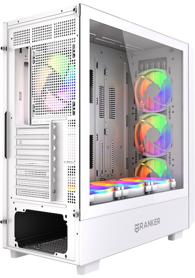 Ranker Lyra Wood White Argb Tempered Glass Usb 3.0 Type-c Atx Mid Tower Kasa