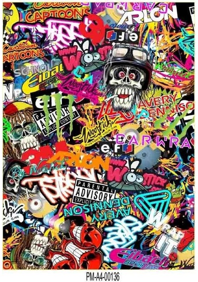 Hellaflush Tasarım A4 Tek Parça Sticker Seti 02 Diğer
