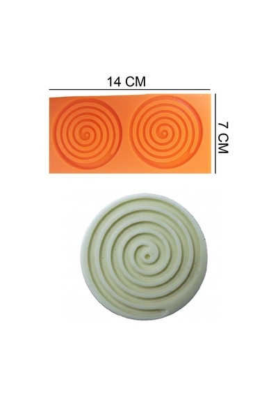 Spiral Labirent Silikon Şeker Hamuru, Sabun, Mum Kalıp