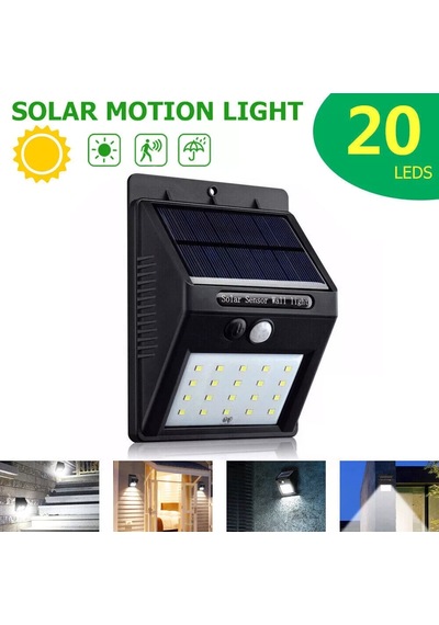 20 Ledli Hareket Sensörlü Dış Mekan Solar Lamba Evimdeyokyok Çok Renkli