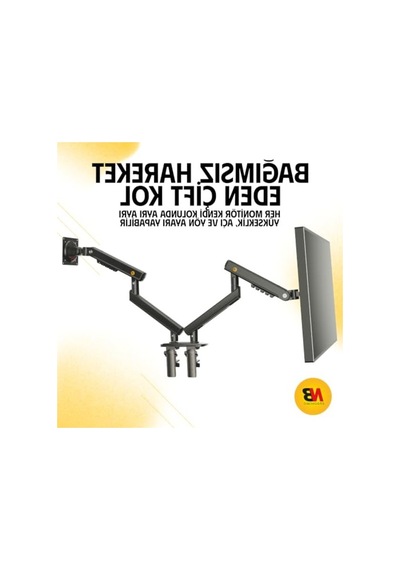 Ergonomik Monitör Standı 17-32 İnç Ekranlar İçin Ayarlanabilir Açık Ceviz