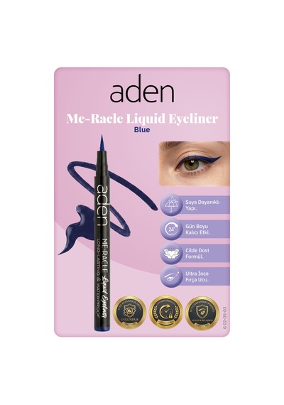 Aden Me-racle Liquid Eyeliner - Likit Eyeliner 03 Blue Mavi Diğer