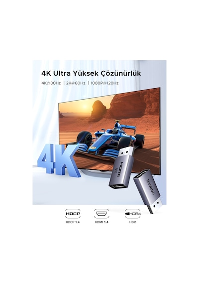 Ugreen 4k Displayport 1.2 Male To Hdmı 1.4 Female 2-paket Dönüştürücü Adaptör, 55935