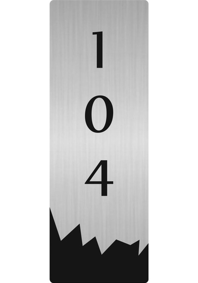 Metal Departman Kapı İsimliği, Yönlendirme Levhası 104 Dikey 7x20 Cm Gümüş Renk