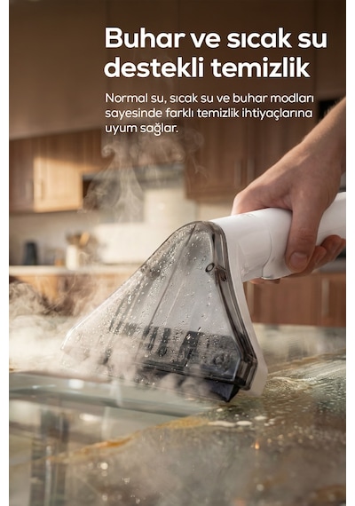 Buharlı Halı Yıkama & Koltuk Temizleme Makinesi 1700w 16kpa Vakum, Buhar, Sıcak Su, Turbo X6161