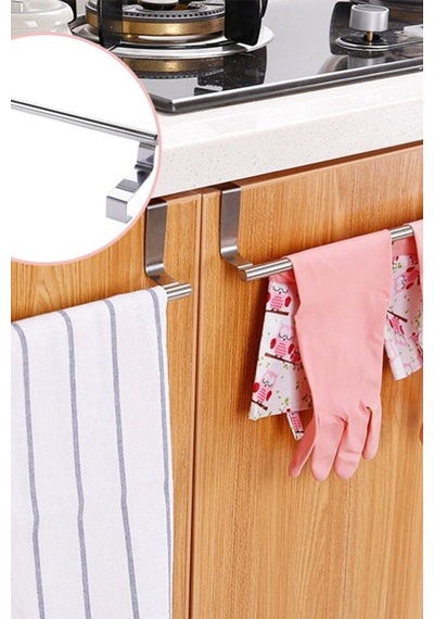 Lüx Görünümlü Dolap Kapağı Paslanmaz Metal Havlu Askılığı 33 Cm Metal Diğer