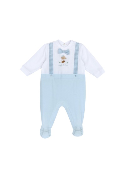 Chicco Erkek Bebek Paça İçinden Açılan, Yuvarlak Yakalı Tulum 09102020000000 000032 Beyaz