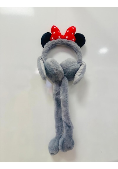 Ga&La Gala Sesli Harektli Mıckey Mause Çocuk Peluş Kulaklık Gri