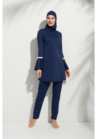 Pierre Cardin 191934 Uzunkollu Kolu Volanlı Tesettür Mayo