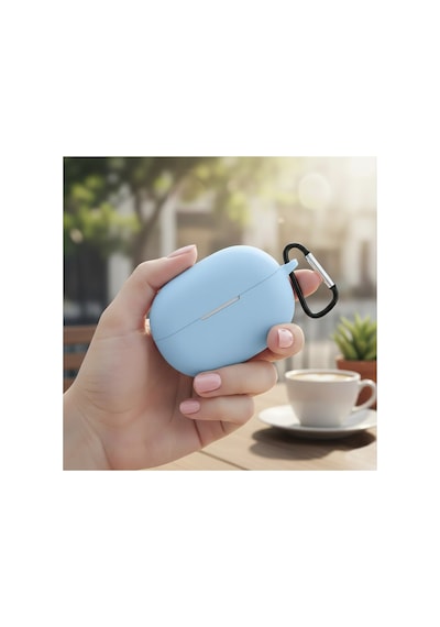 Huawei Freebuds Pro 5 Kılıf Askı Aparatlı Mat Silikon Mavi