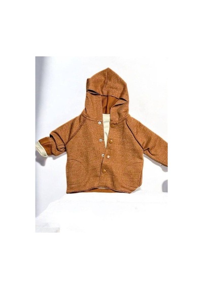 Çikoby Erkek Bebek Kapüşonlu Hırka Tshirt Eşofman Takım-14872 Kahverengi