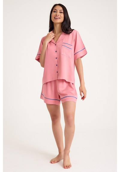 Amarelle Dream Pembe 4 Lü Viskon Pijama Takım Seti Pembe