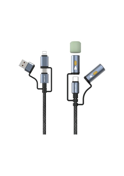Lenyes LC112 240 W 6in1 Çoklu Şarj Kablolu Fener Ve Çakmaklık Özellikli Kablo 1 M