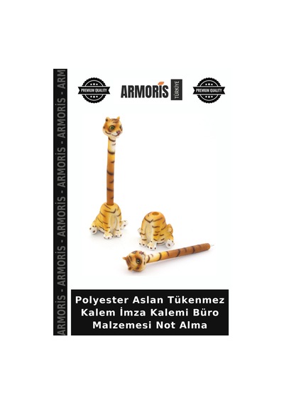 Polyester Aslan Tükenmez Kalem İmza Kalemi Büro Malzemesi Not Alma Çok Renkli