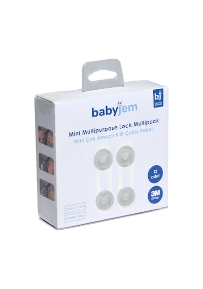 Babyjem Çok Fonksiyonlu Çocuk Güvenlik Kilit Seti 12 Adet Beyaz
