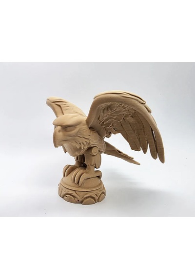 Ahşap Oymalı Yırtıcı Kuş Dekorasyon Ürünü Masaustu Dekoratif 13cm
