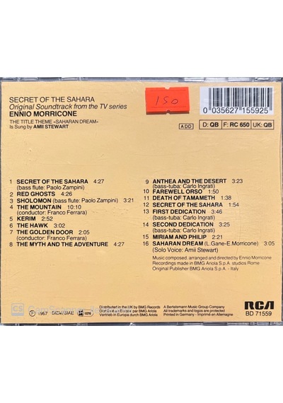Secret Of The Sahara Soundtrack Cd