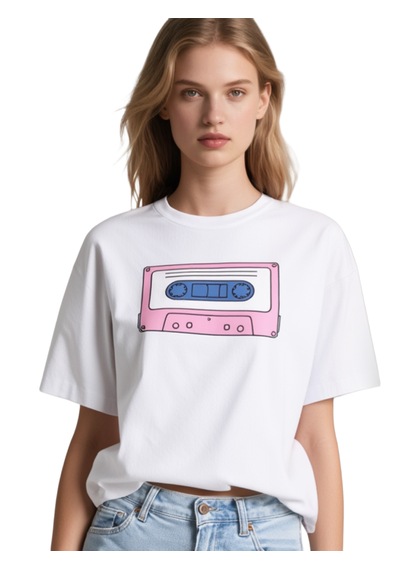 Ogc Kaset Oversize Unisex T-shirt Beyaz