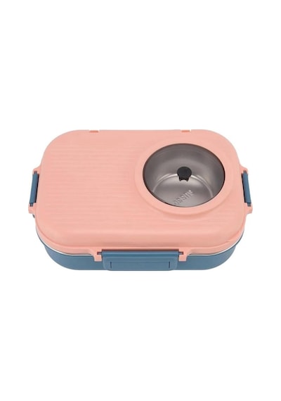 Vagonlife Bl70100 Çelik Hazneli Lunch Box Beslenme Kabı Pembe Pudra