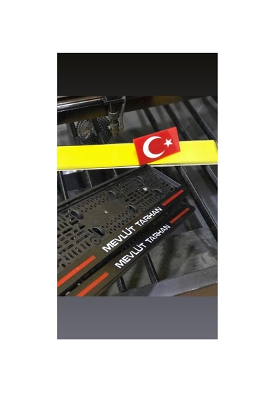 Lazer Kesim Kişiye Özel 2 Adet Lüks Pianoblack Oto Plakalık - 603053168