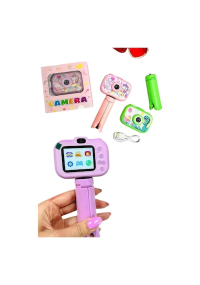 Çocuklara Özel Ayaklı Mini Fotoğraf Makinesi Dijital Lcd Ekran