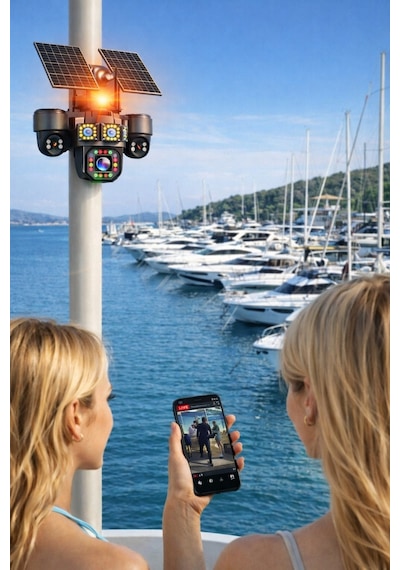 Esvision 7021 128gb 4 Kameralı 4g Çift Solar Panel 16x Zoom Dual Batarya Hieasy Aov Sürekli Kayıt Gece Görüş Çift Yönlü Ses 1 Yıl İnternet