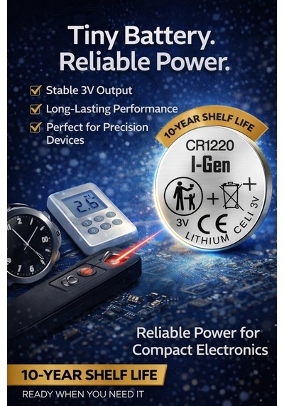 Batteries Cr1220 Lityum Düğme Pil 3v 1220 5'li Paket