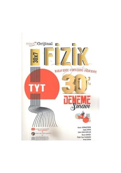 2025 Orijinal Mikro Tyt Fizik 30 Lu Deneme Sınavı