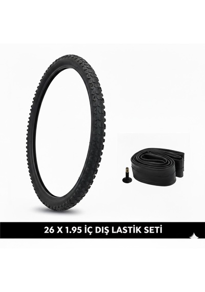 26 Jant Bisiklet İç Dış Lastik Seti - 26x1.95 Dış Lastik + İç Lastik Oto Kalın Sibop
