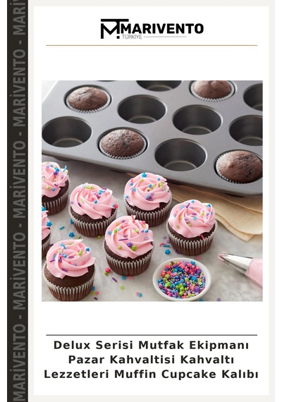 Delux Serisi Mutfak Ekipmanı Pazar Kahvaltisi Kahvaltı Lezzetleri Muffin Cupcake Kalıbı Çok Renkli