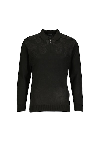 Finesuits Erkek Desenli Yünlü Kazak 2422201024.dsfpyr Siyah