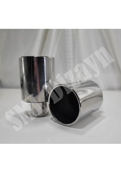 120lik Tekli Düz Egzoz Ucu. 120mm Krom Egsoz Başlığı Egzos Ucu-uç