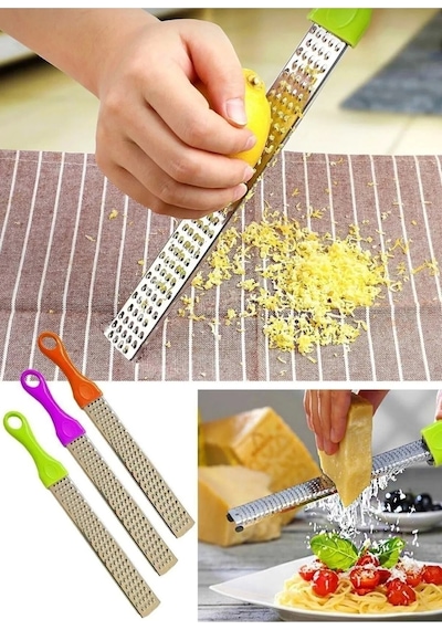 Uzun Saplı Rende Peynir Sarımsak Patates Rendesi 0589-1027 Çok Renkli