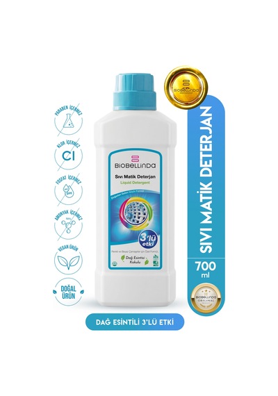 Doğal Ultra Yoğun 3 Etkili Sıvı Matik Deterjan 700 Ml
