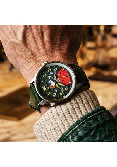 Avı-8 Hawker Hurricane Av-4151-05 Mckellar Dual Time Peanuts Snoopy Flying Ace Limited Edition Erkek Gri