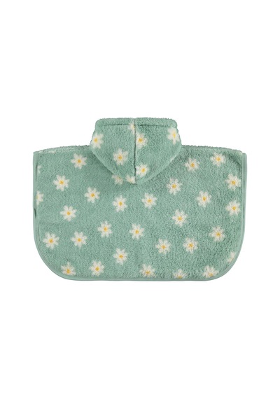 Civil Baby Çiçek Empirme Kapşonlu 6-18 Ay Pelerin - Yeşil