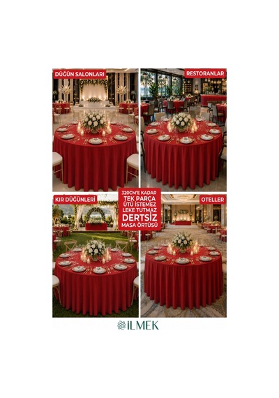 Dertsiz Yuvarlak Masa Örtüsü 280-300-320 Cm Geniş En Dikişsiz Düğün Davet Organizasyon Otel Restoran Kırmızı Kırmızı Dertsiz Yuvarlak Masa Örtüsü 280-300-320 Cm Geniş En Dikişsiz Düğün Davet Organizasyon Otel Restoran Kırmızı Kırmızı