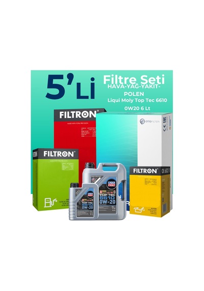 Filtron Mercedes Glc220 Dizel Filtre Bakım Seti Liqui Moly Motor Yağlı (2023-2025) 5 Li -