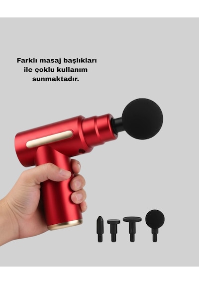 Şarjlı Masaj Tabancası Spor Sonrası Kas Rahatlatma İçin Renkli