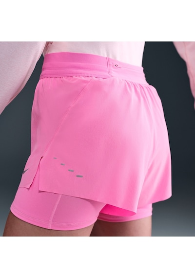 Nike Swift Dri-fit High Waist 2-in-1 Taytlı Şort Running Kadın Şort-sportxstore Pembe