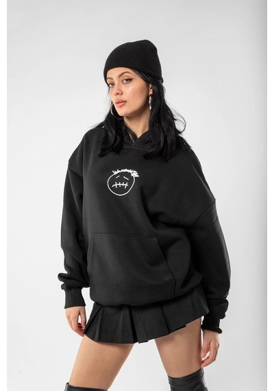 Startmore Cactus Jack Sırt Baskılı Oversize Unisex Beyaz Siyah