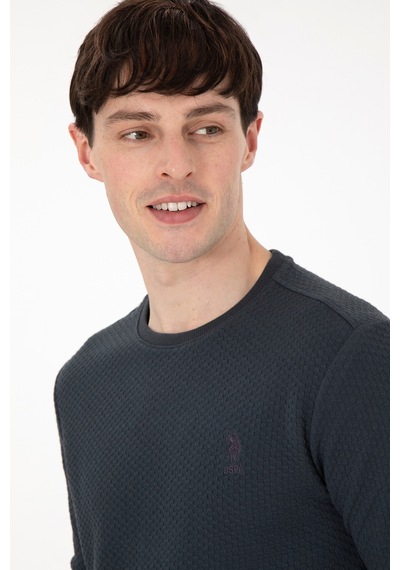 U.S. Polo Assn. Erkek Regular Fit Bisiklet Yaka Antrasit Sweatshirt 50290063-VR006 U.S. Polo Assn. Erkek Regular Fit Bisiklet Yaka Antrasit Sweatshirt 50290063-VR006