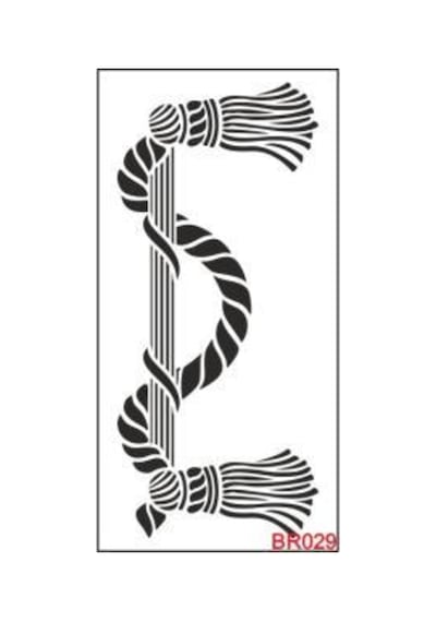 Border Desen Stencil Şablon 15X30 Br-029