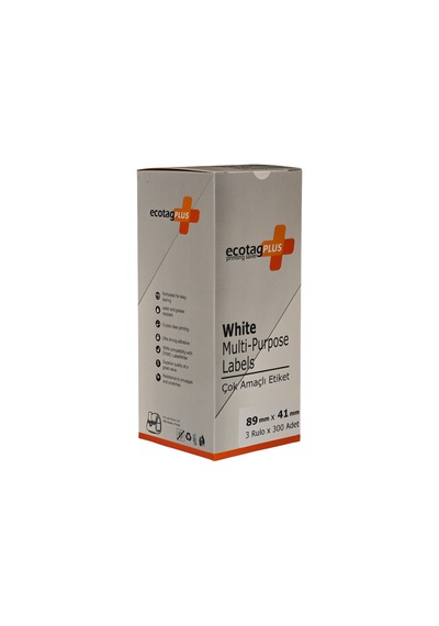 Ecotagplus Dymo Muadili Etiket - 89 Mm X 41 Mm - 3 X 300 Adet - Eko Paket - 11356 1