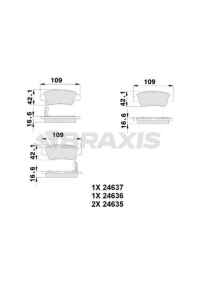 Arka Fren Balatası Honda Cr-v 2.0 I-vtec 07 12 / Cr-v 1.6 I-dtec 12 Braxıs Ab0232