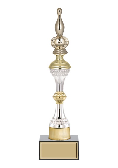 Odak Kupa - Figürlü Kupalar - Bowling / Labut Figürlü Kupalar Fg-032 C - 37 Cm Altın - Beyaz