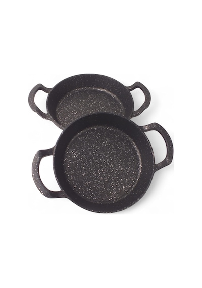2'li Granit Alüminyum Döküm Sahan Seti Yapışmaz Yumurta & Kızartma Tavası Granit Omlet Tavası 18cm + 20cm Eşit Isı Dağılımı Ve Dayanıklı Çok Renkli