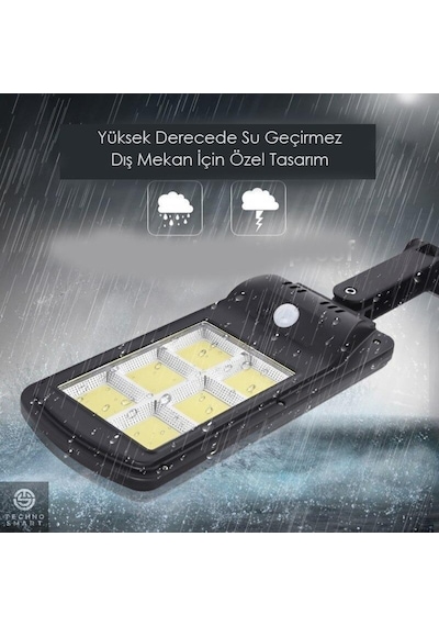 Technojet Solar 6 Gözlü Güneş Enerjili Projektör Bahçe Aydınlatma