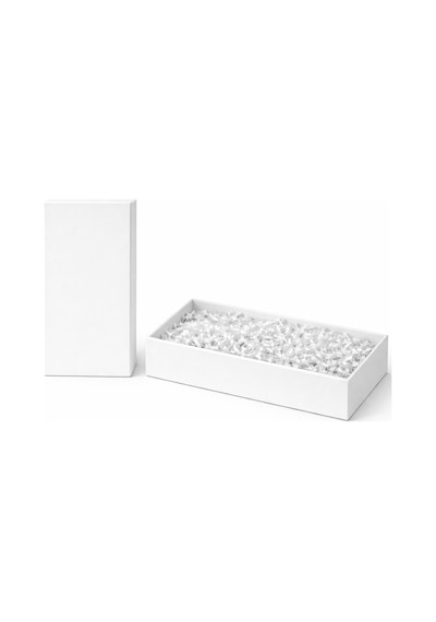 Lüks Kapaklı Hediye Kutusu 21x8x3 Cm Beyaz Düz