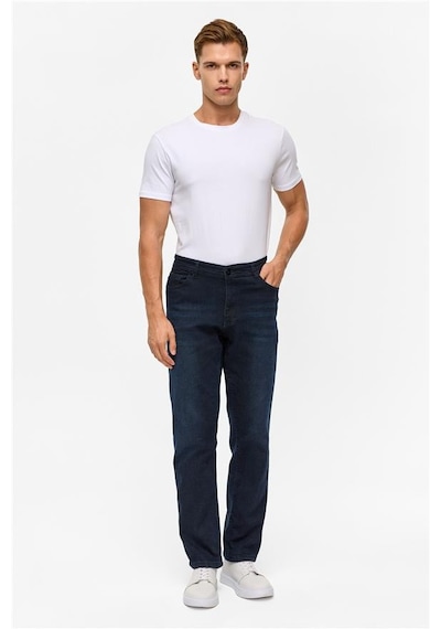 Süvari Mavi Regular Denim Pantolon Mavi